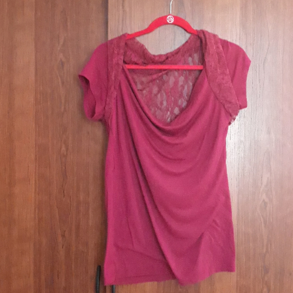 Purple Floral Lace Top